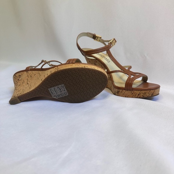 MICHAEL KORS Women's Cicely Cork Wedge Sandals - Picture 3 of 6